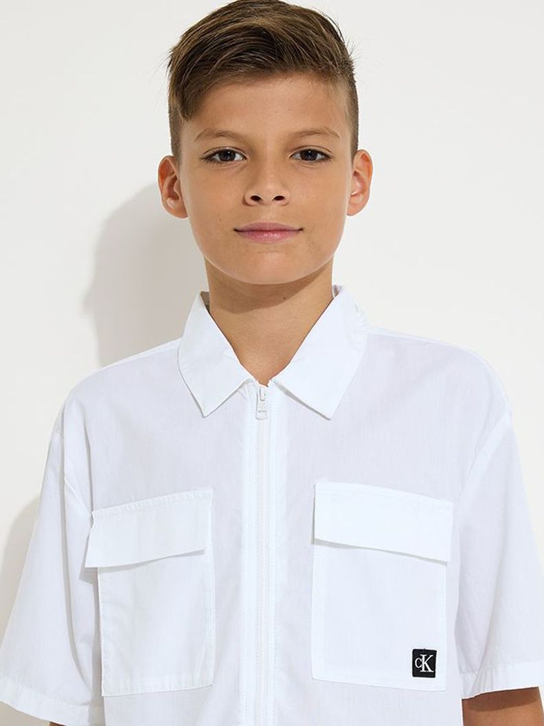 Camisa Niño Popeline Blanco Calvin Klein-3