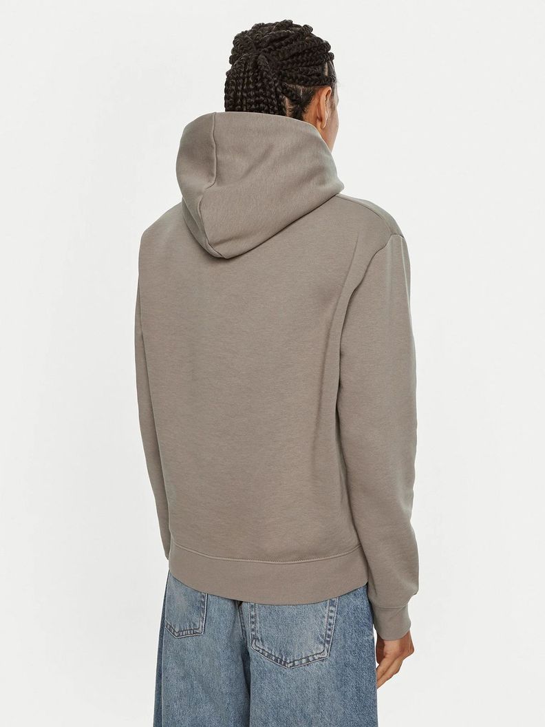 Poleron con Gorro Nano Logo Gris Calvin Klein-2