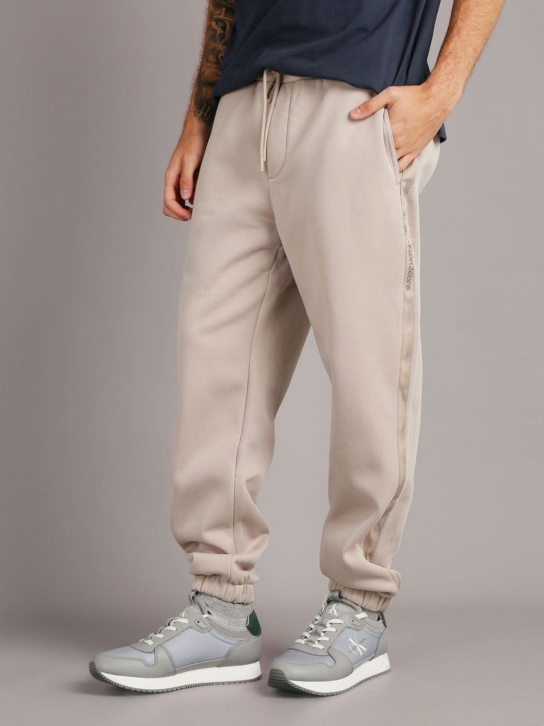 Jogger Logo Tape Beige Calvin Klein-3
