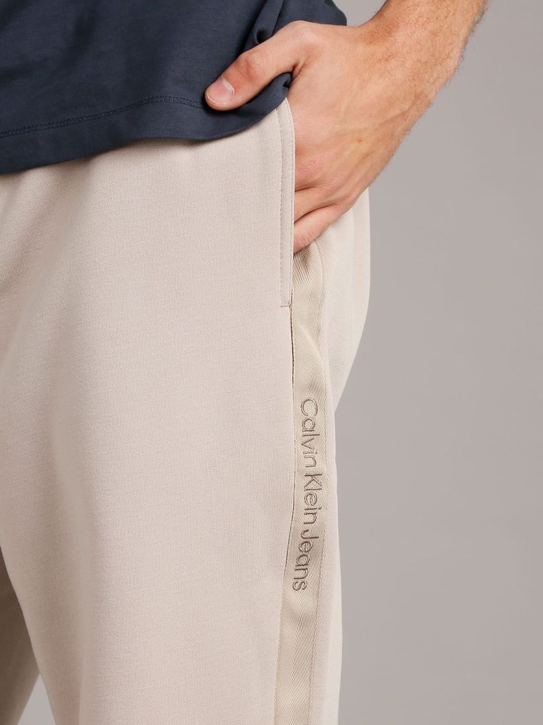 Jogger Logo Tape Beige Calvin Klein-4