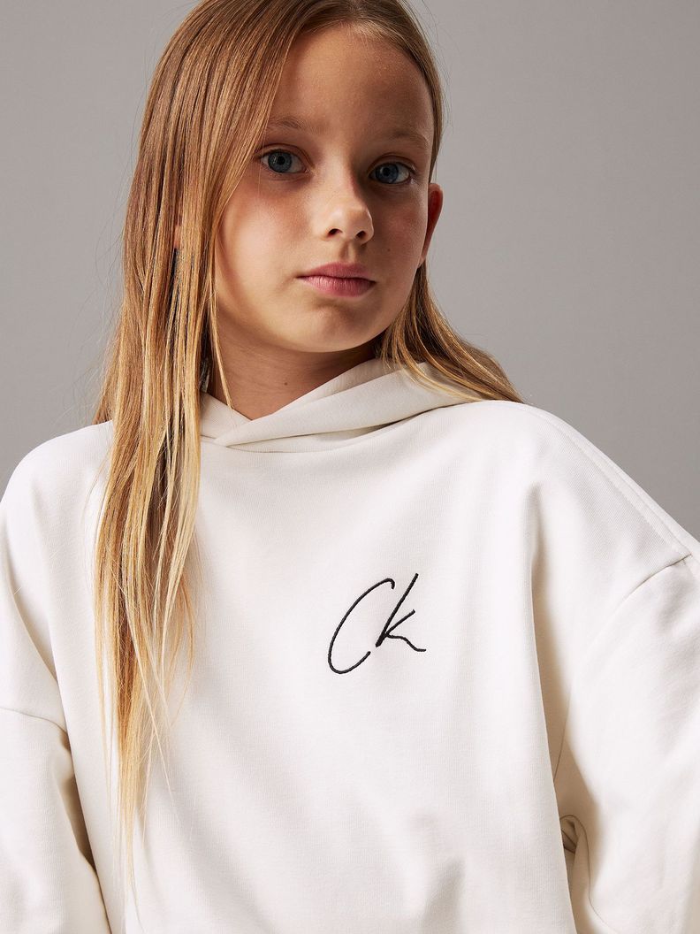 Polerón Niña Signage Comfort Blanco Calvin Klein-3