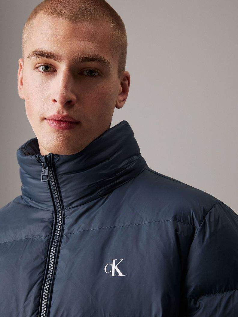 Parka Larga Essentials Down Azul Calvin Klein-1