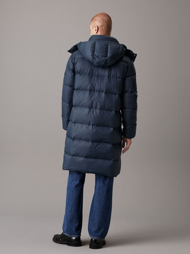 Parka Larga Essentials Down Azul Calvin Klein-2