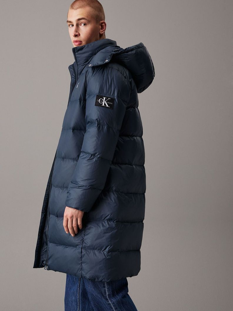 Parka Larga Essentials Down Azul Calvin Klein-3