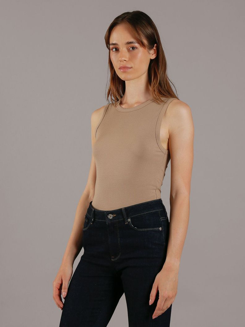 Sweater Modal Rib Café Calvin Klein-0