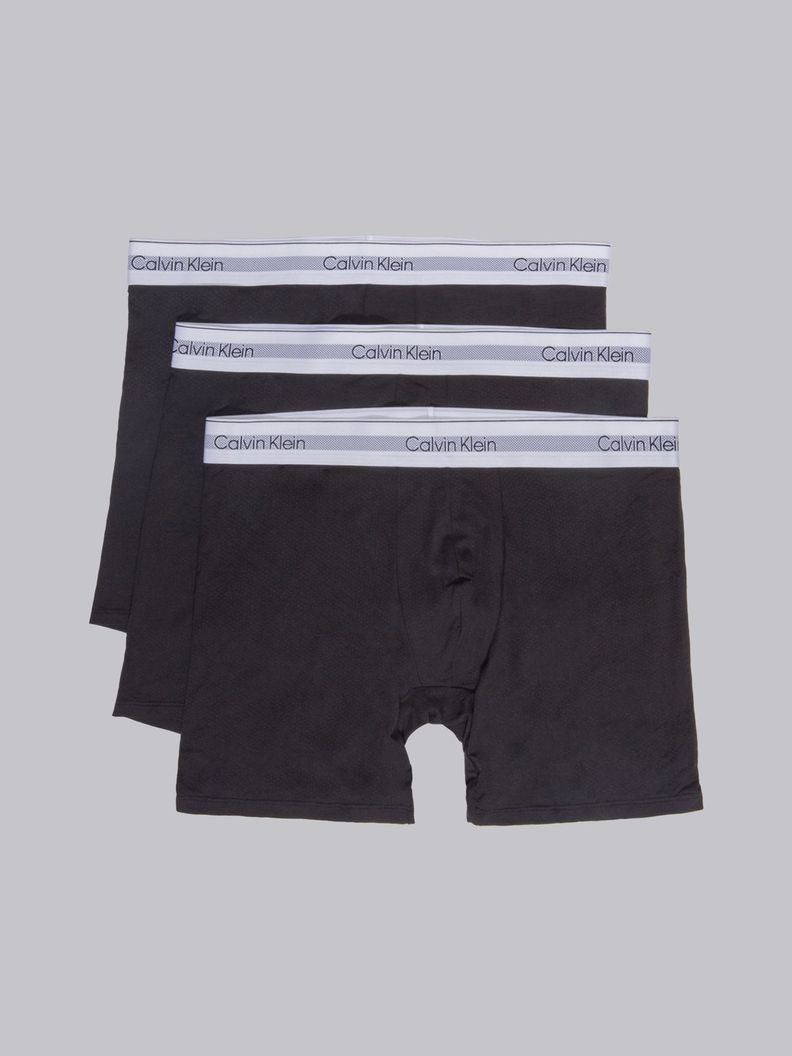 Pack 3 Bóxer Brief Long Air Negro Calvin Klein-0
