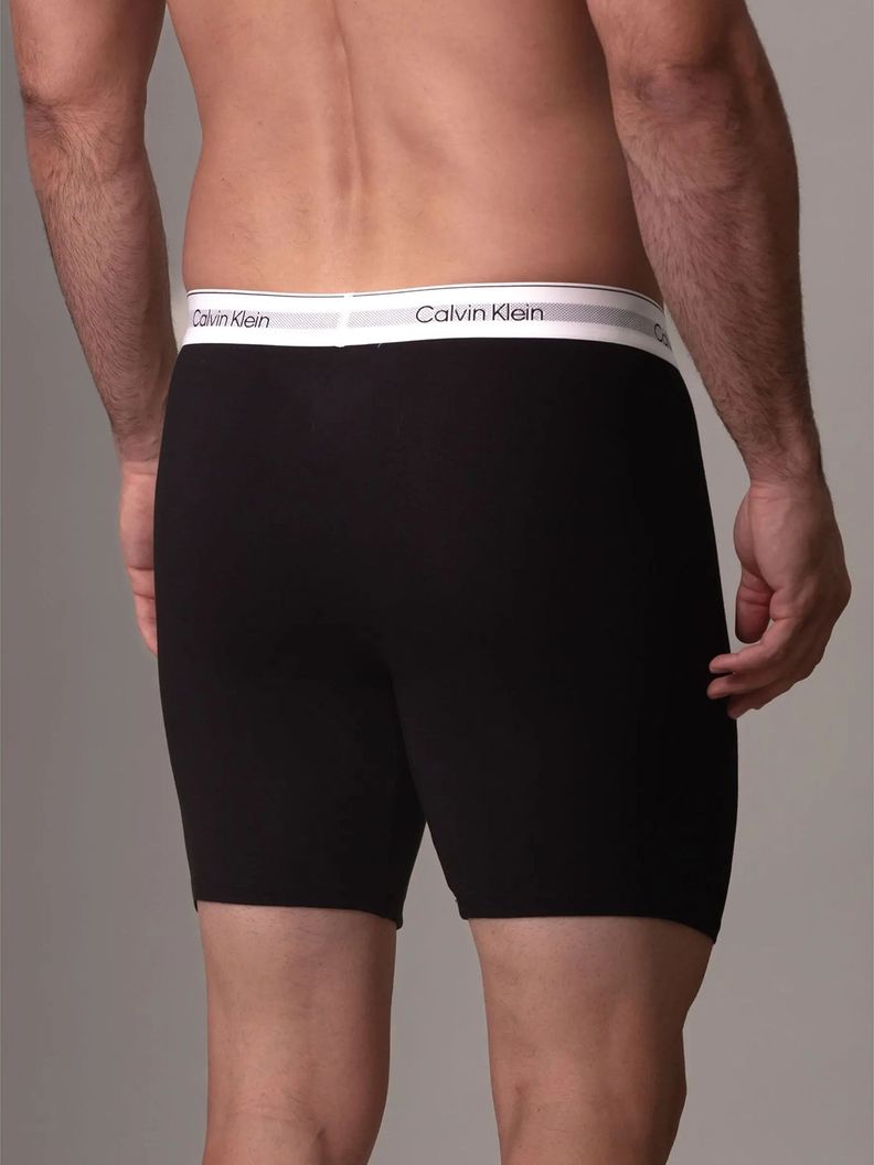 Pack 3 Bóxer Brief Long Air Negro Calvin Klein-4