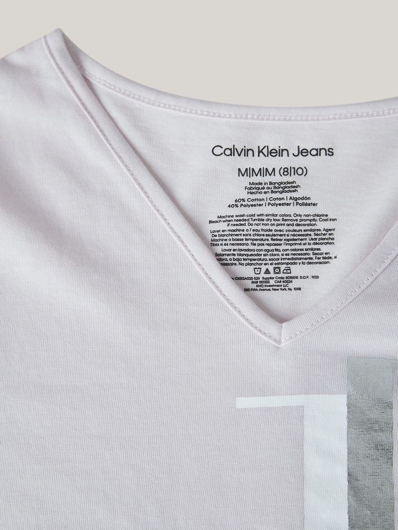 Polera Niña Split Monogram Blanco Calvin Klein-2