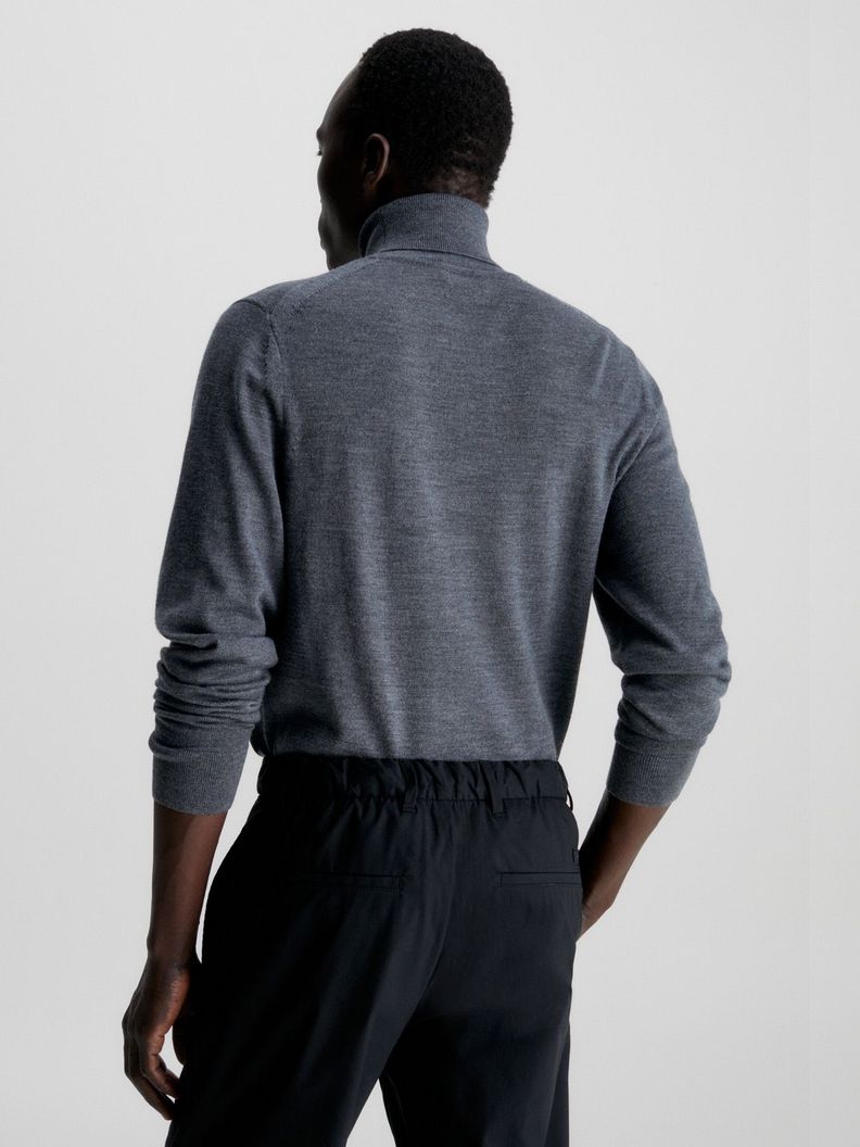 Sweater Cuello Alto Merino Gris P4E Calvin Klein-2