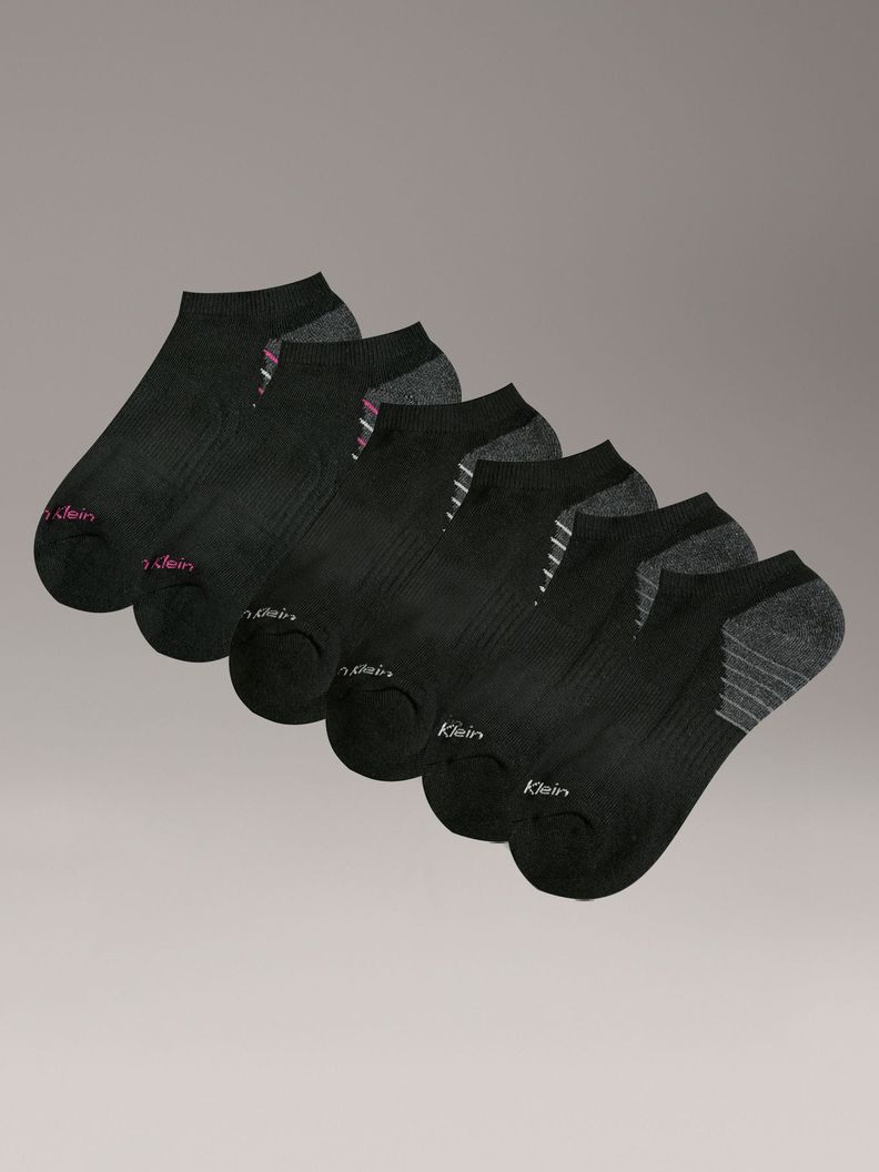 Pack 6 Calcetines Cushion No-Show Negro Calvin Klein-0