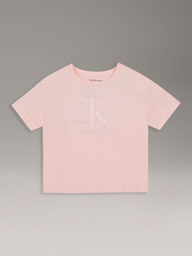 Polera Nina Boxy Con Monograma Damasco Calvin Klein S
