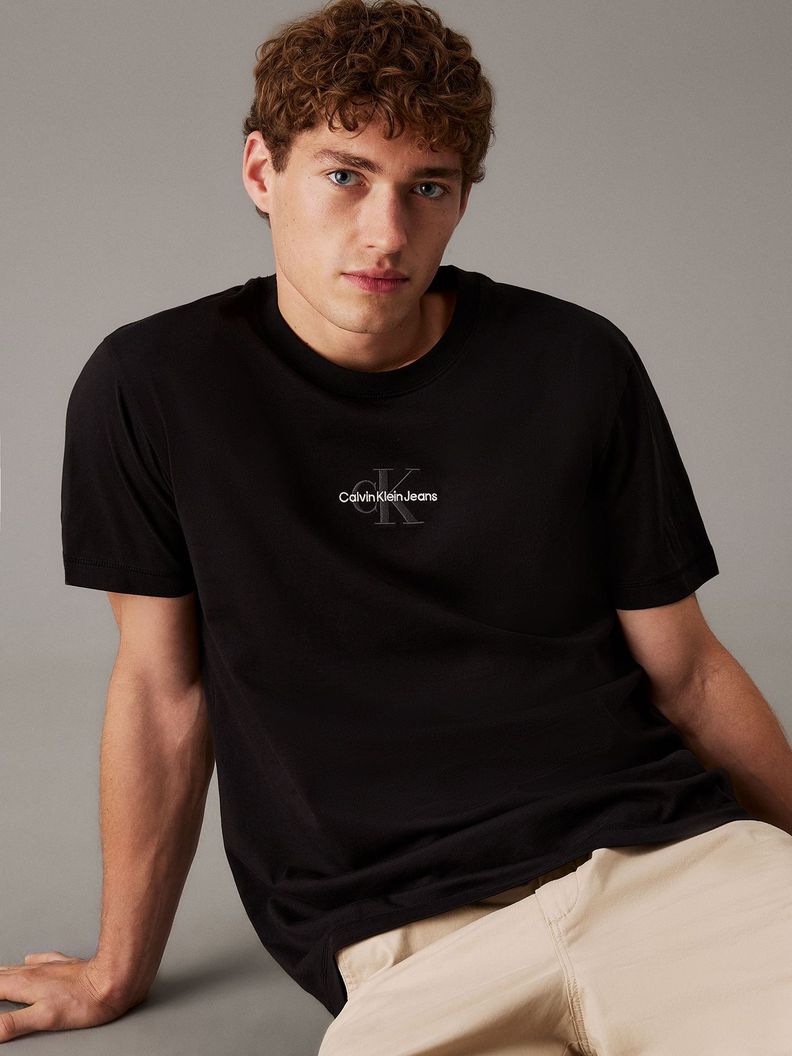 Polera Monologo Negro Calvin Klein-3