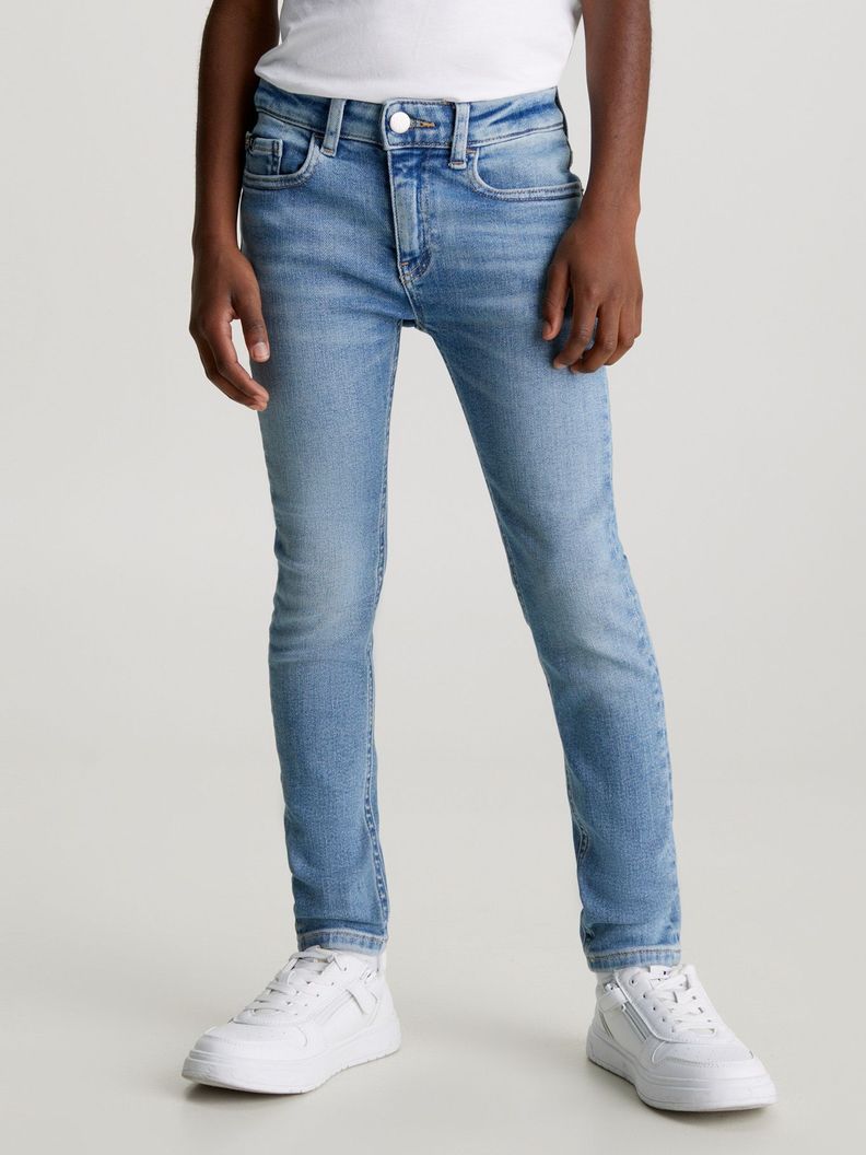 Jeans Niño Mid Rise Skinny Azul Calvin Klein-0