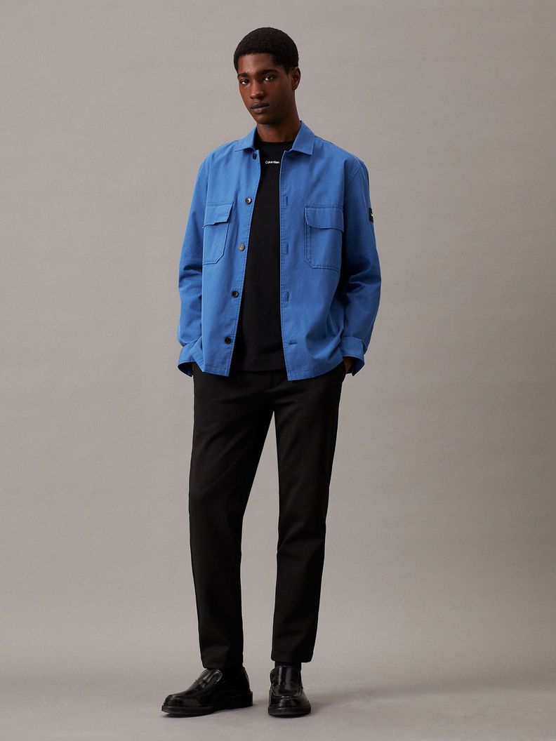 Camisa Cotton Nylon Overshirt Azul Calvin Klein-1