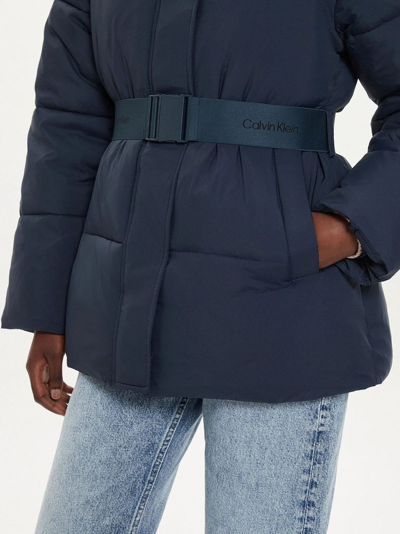 Parka Logo Belt Puffer PPK Azul Calvin Klein-4