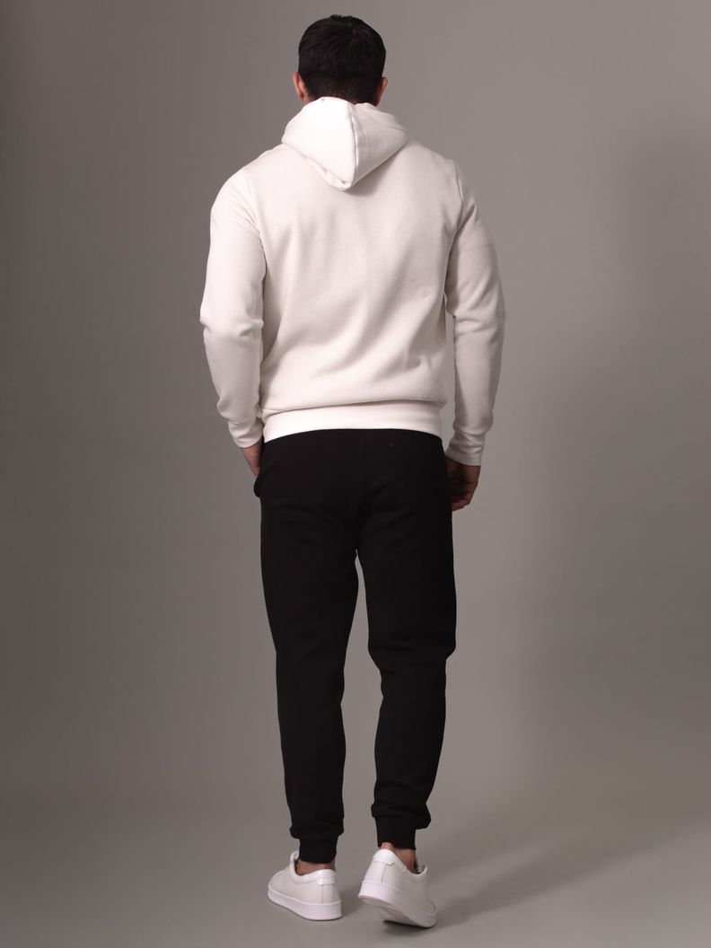 Polerón con Gorro Horizontal Logo Blanco Calvin Klein-2