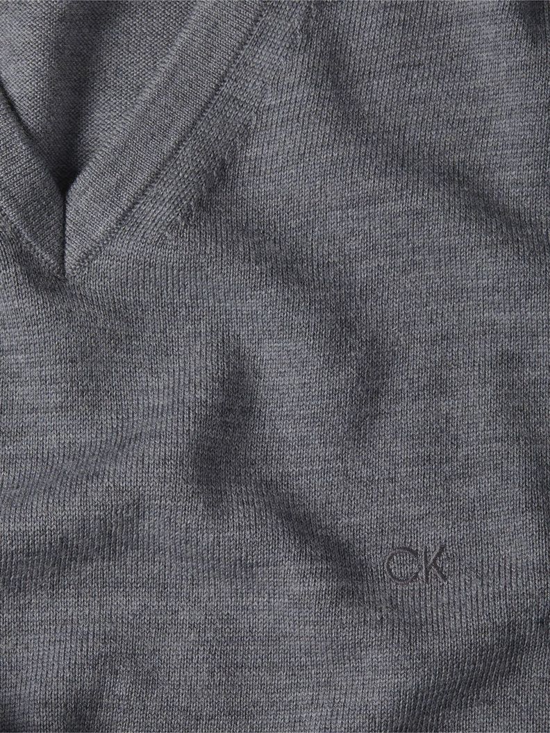Suéter Wool Vneck  Gris Calvin Klein-1