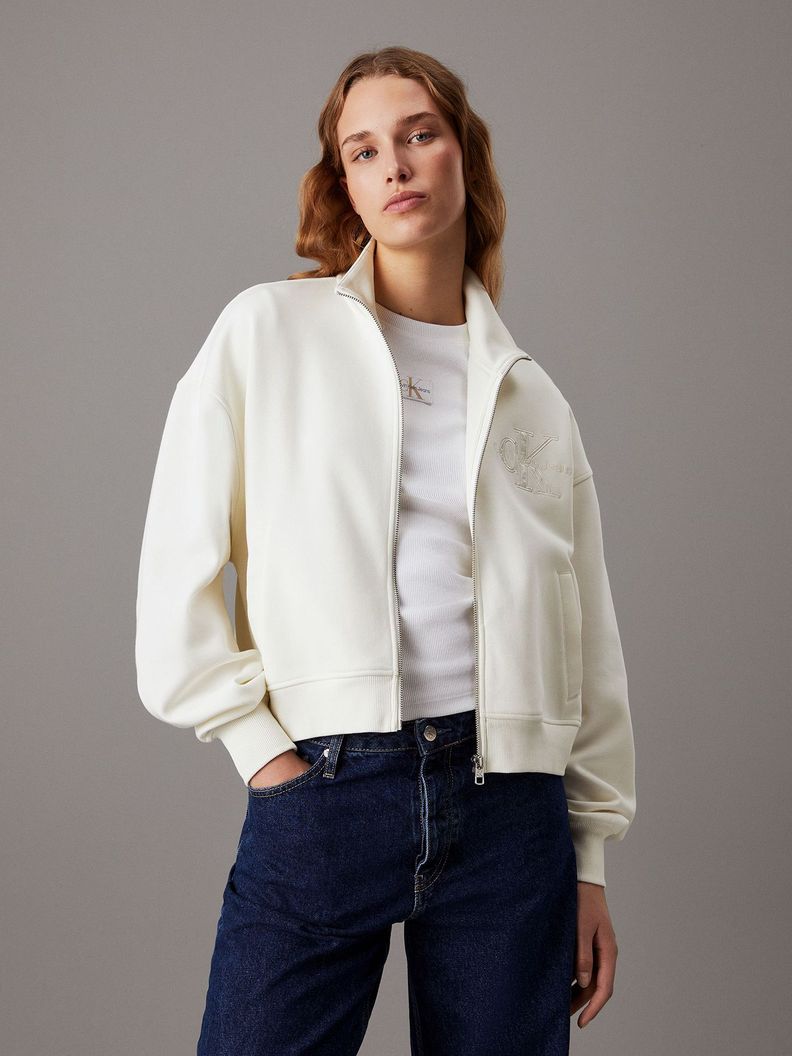 Polerón Satin Applique Beige Calvin Klein-0