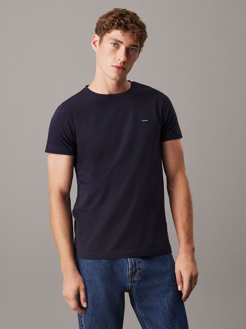 Polera Stretch Slim Fit Azul Calvin Klein-0