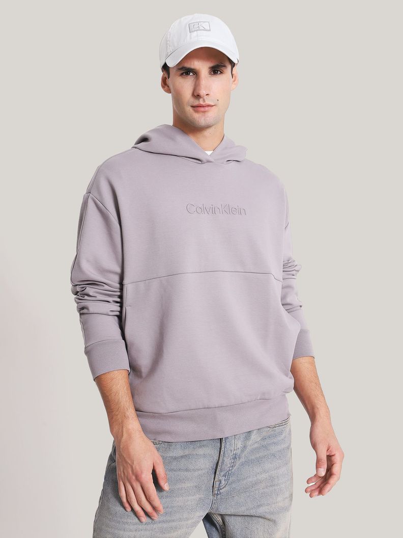 Polerón con Gorro Embossed  Comfort Gris Calvin Klein-0