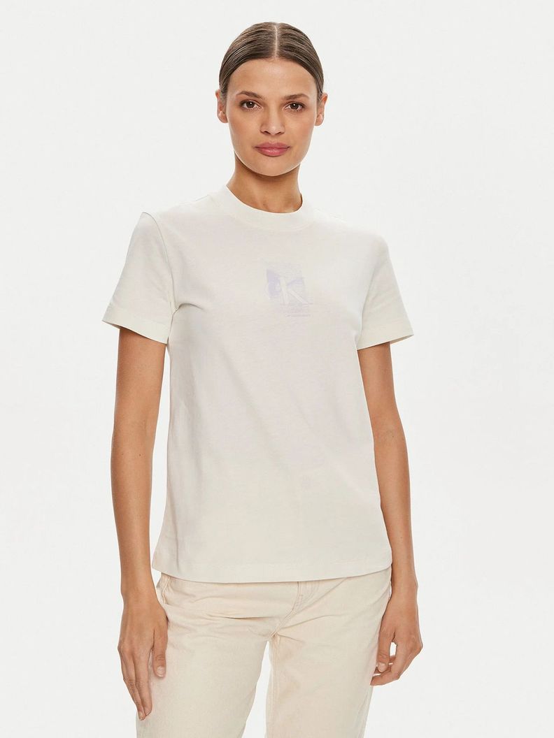 Polera Diffused Ck Regular Blanco Calvin Klein-0