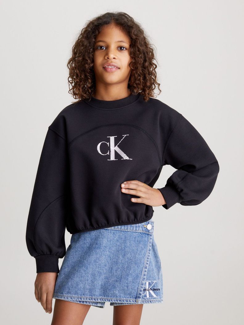 Polerón Niña Iridescent Negro Calvin Klein-0