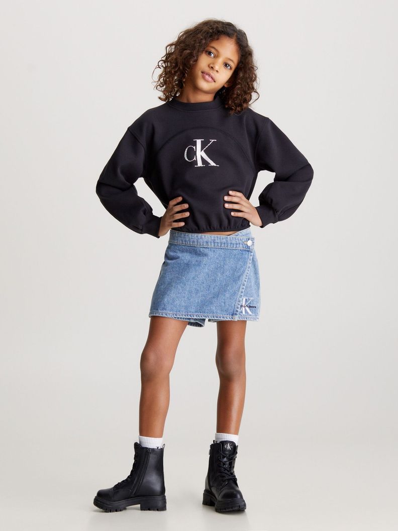 Polerón Niña Iridescent Negro Calvin Klein-1