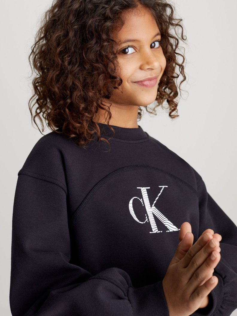 Polerón Niña Iridescent Negro Calvin Klein-3