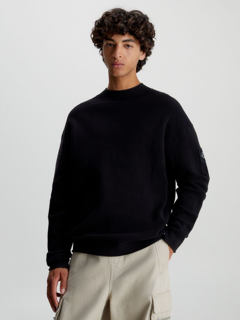 Sweater Badge Relaxed Negro Calvin Klein-0