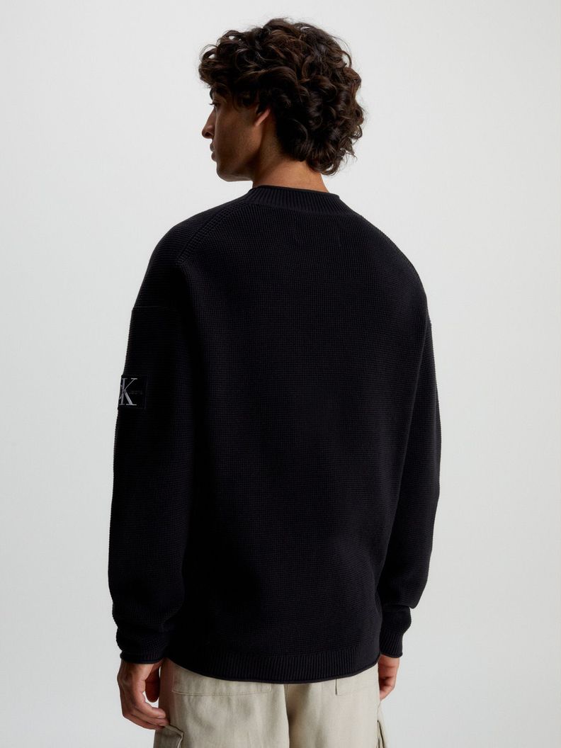 Sweater Badge Relaxed Negro Calvin Klein-2