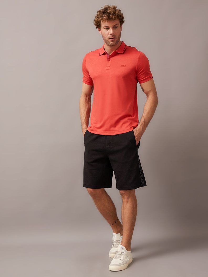 Polo Smooth Cotton Block Rojo Calvin Klein-1