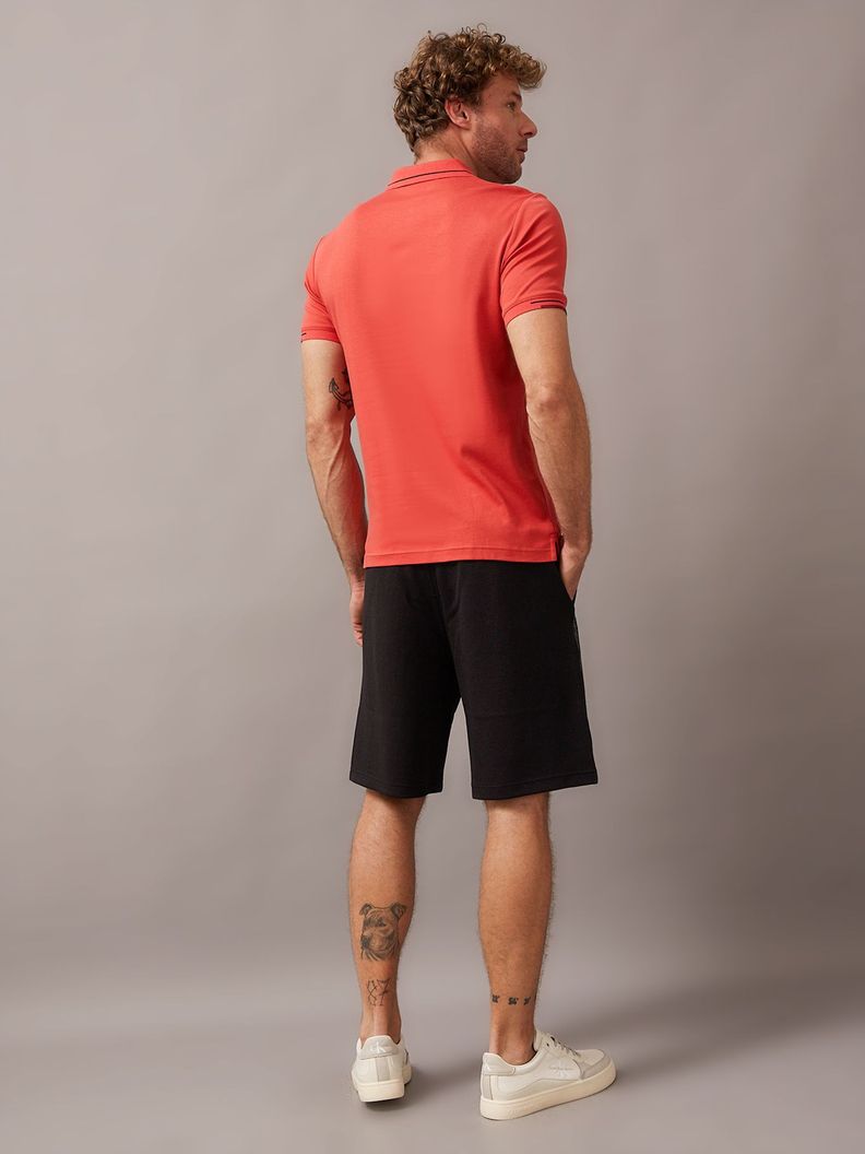 Polo Smooth Cotton Block Rojo Calvin Klein-2