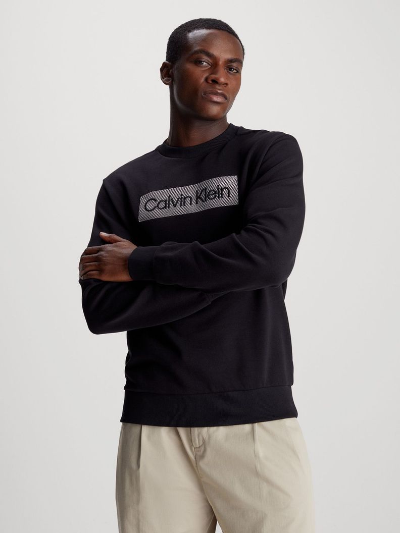 Polerón Textured Embroidery Negro Calvin Klein-0