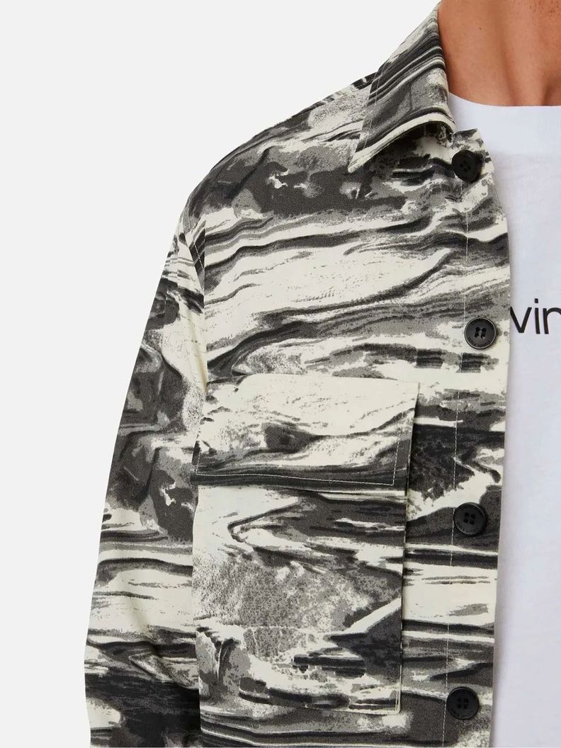 Sobrecamisa Cotton Nylon Blanco Calvin Klein-2