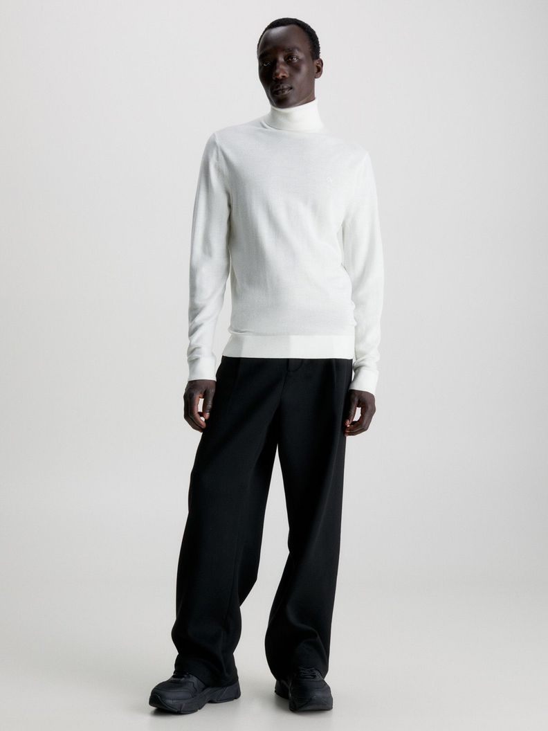 Sweater Cuello Alto Merino Blanco Calvin Klein-1