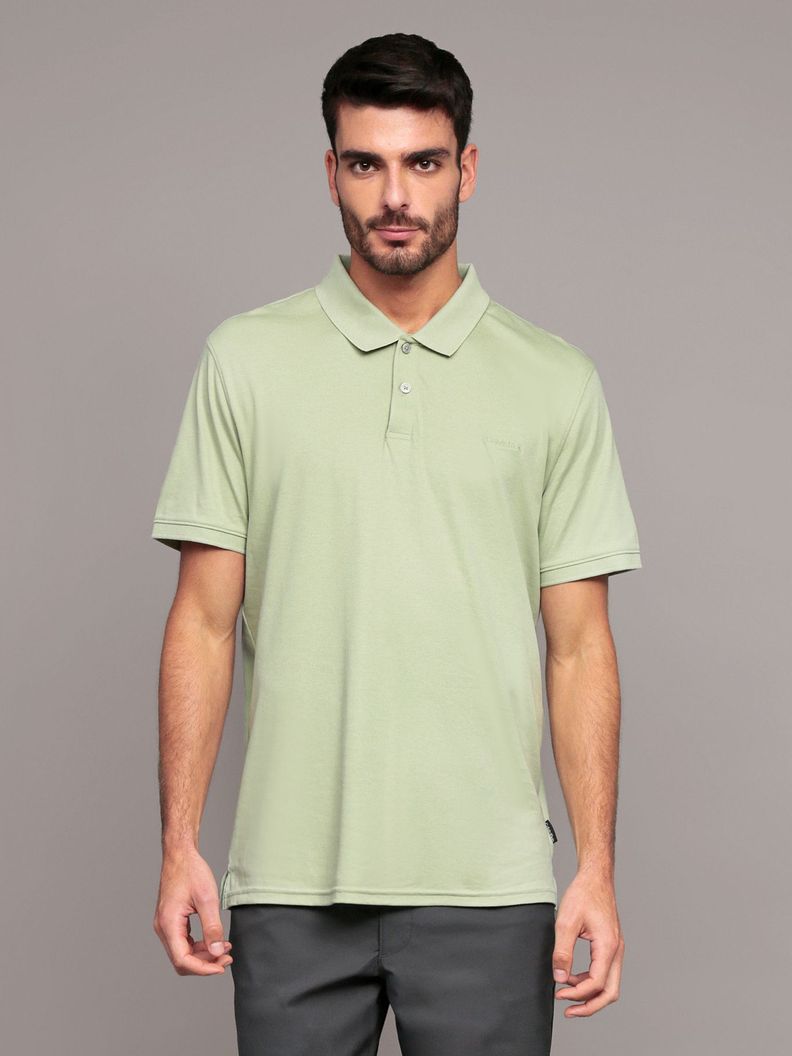 Polo solid liquid Verde Calvin Klein S