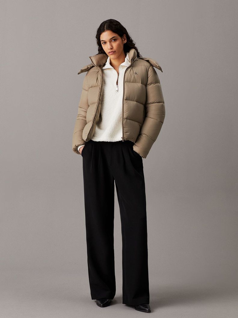 Parka Down Short Puffer Beige Calvin Klein-1