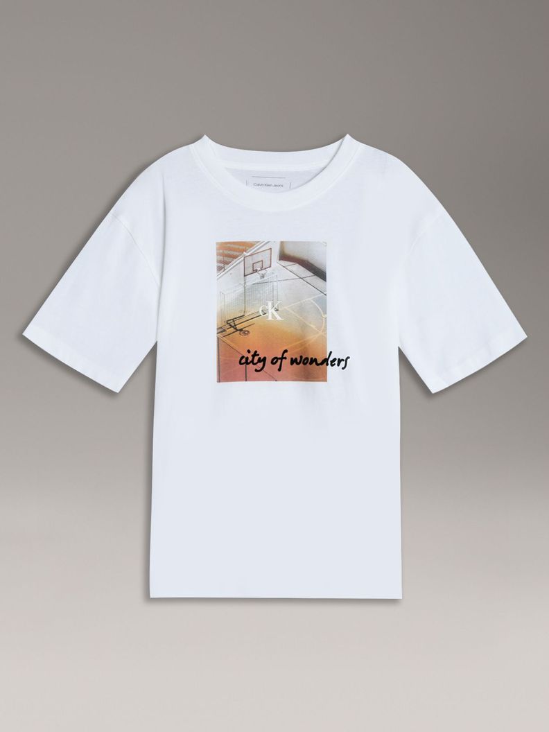 Polera Niño Scene YAF Relaxed Blanco Calvin Klein-0