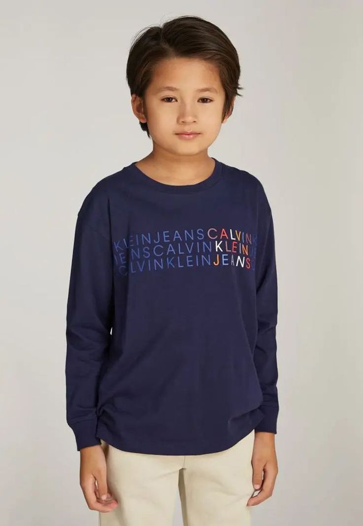 Polera Niño CKJ Logo Azul Calvin Klein-0