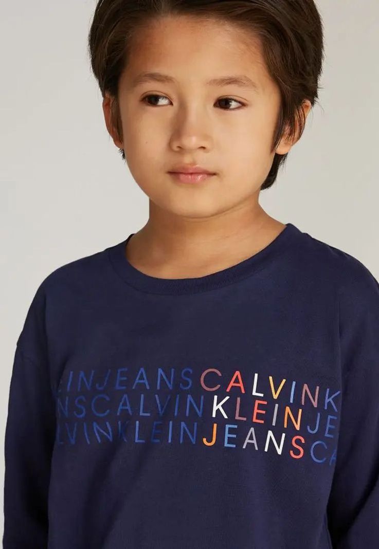 Polera Niño CKJ Logo Azul Calvin Klein-2
