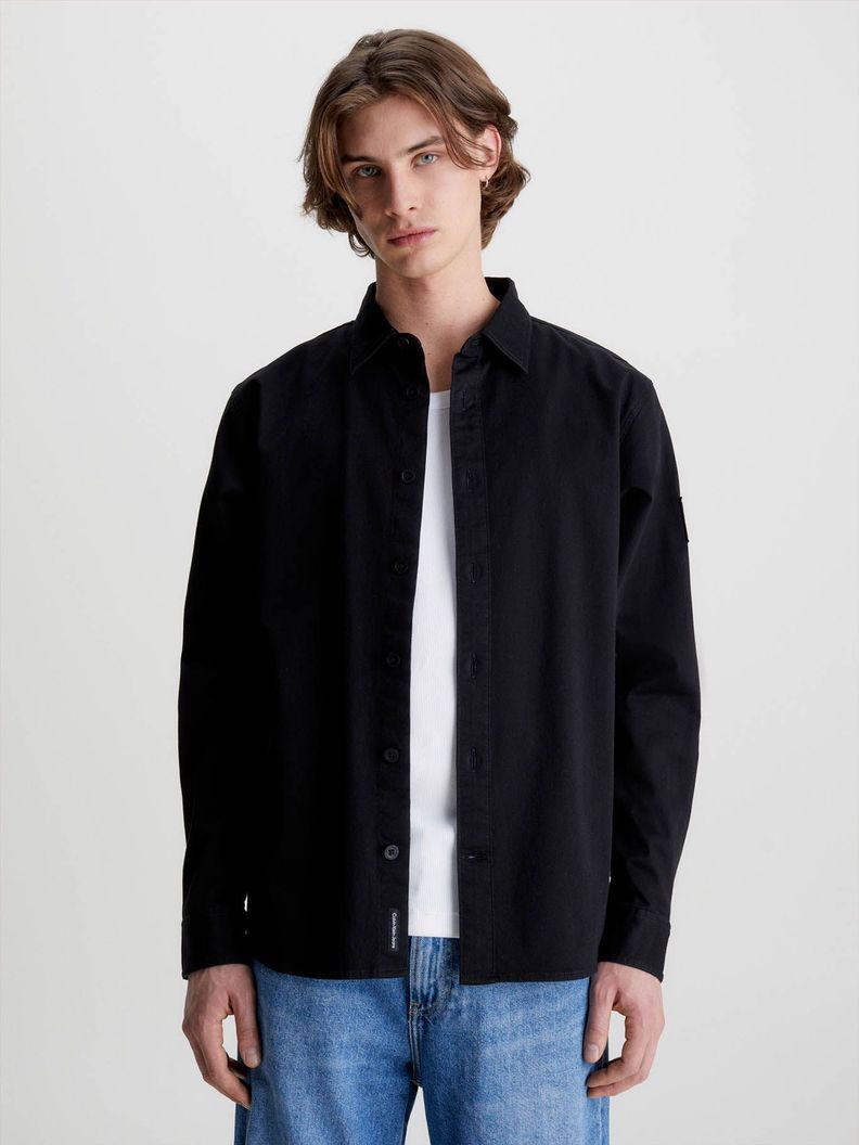 Camisa Monologo Badge Relaxed Negro Calvin Klein-0