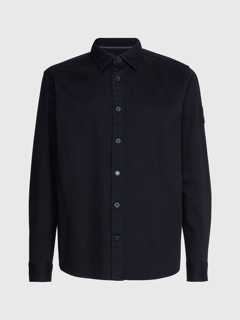 Camisa Monologo Badge Relaxed Negro Calvin Klein-5