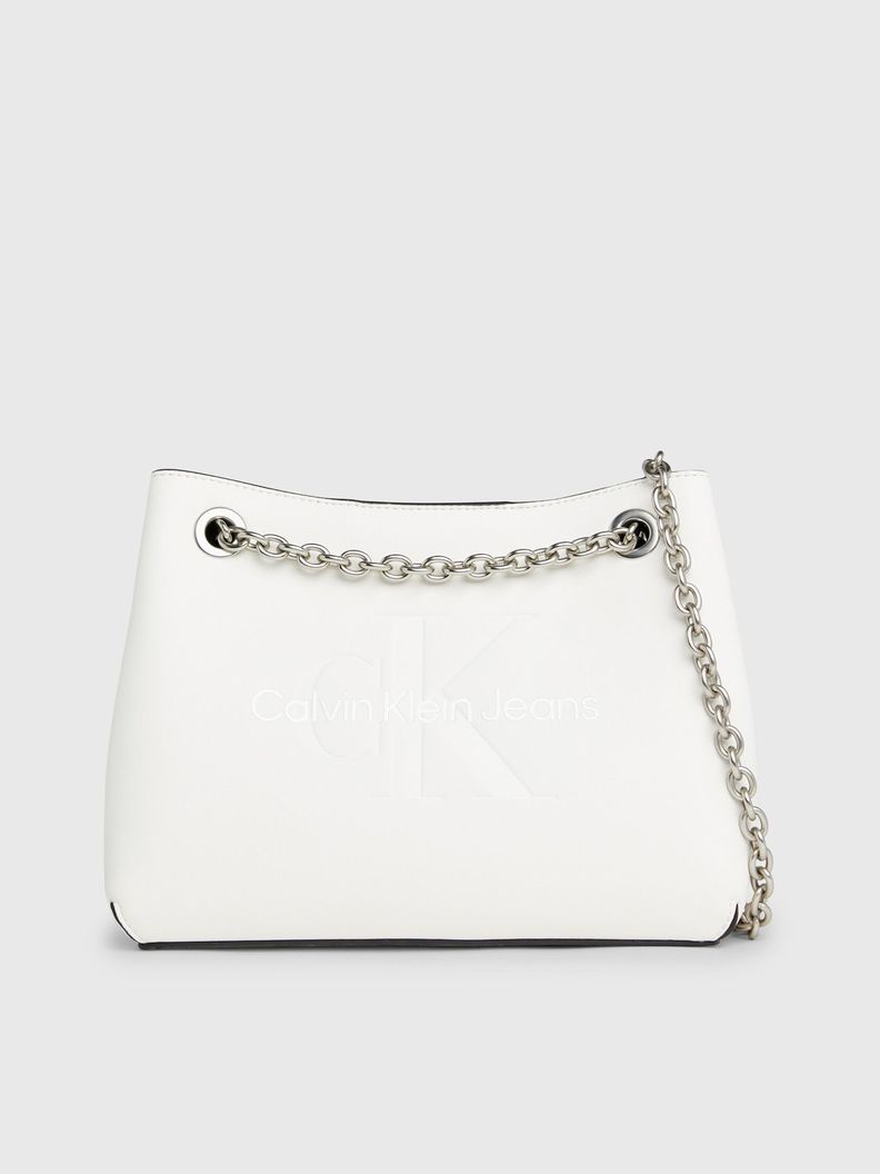 Cartera Sculpted Shoulder Blanco Calvin Klein-0