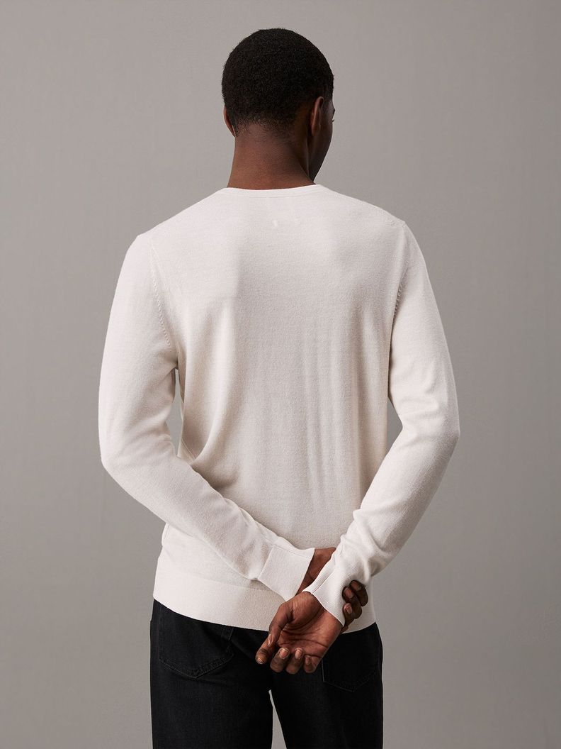 Sweater Superior Wool Crew Neck Blanco Calvin Klein-2