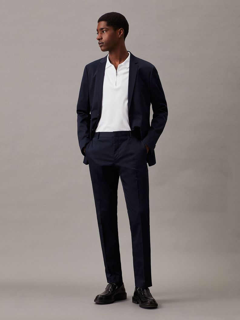 Polo Smoot Cotton Welt Blanco Calvin Klein-4