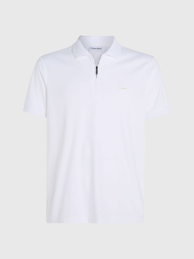 Polo Smoot Cotton Welt Blanco Calvin Klein-5