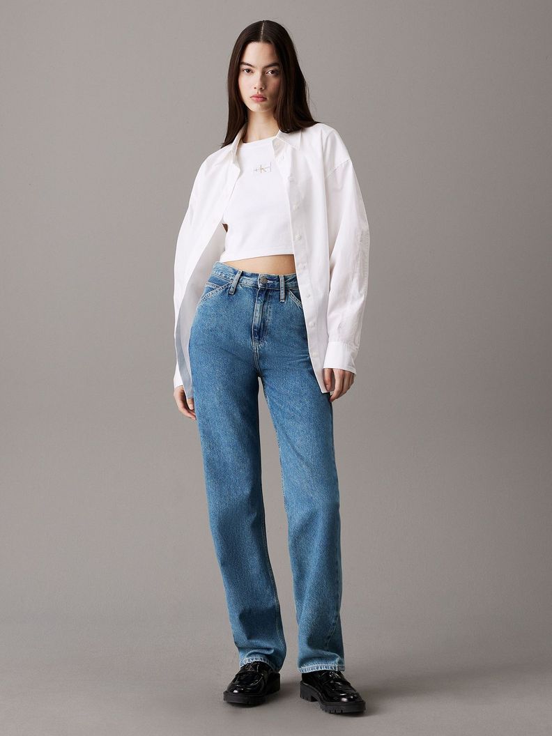 Polera Woven Label Rib Baby Blanco Calvin Klein-1
