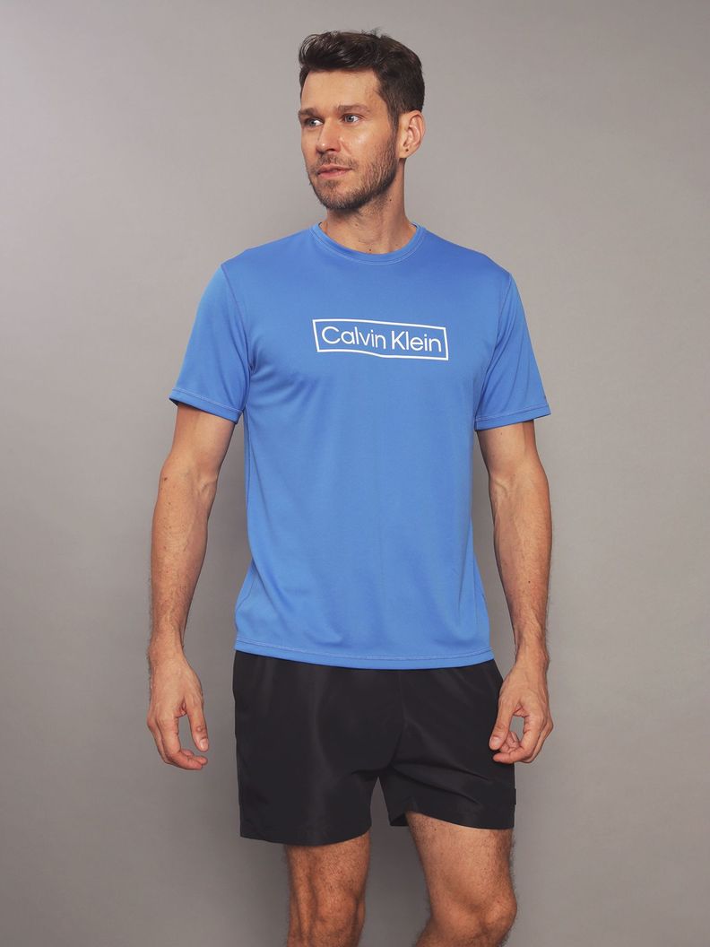 Polera Rash Guard Azul Calvin Klein S
