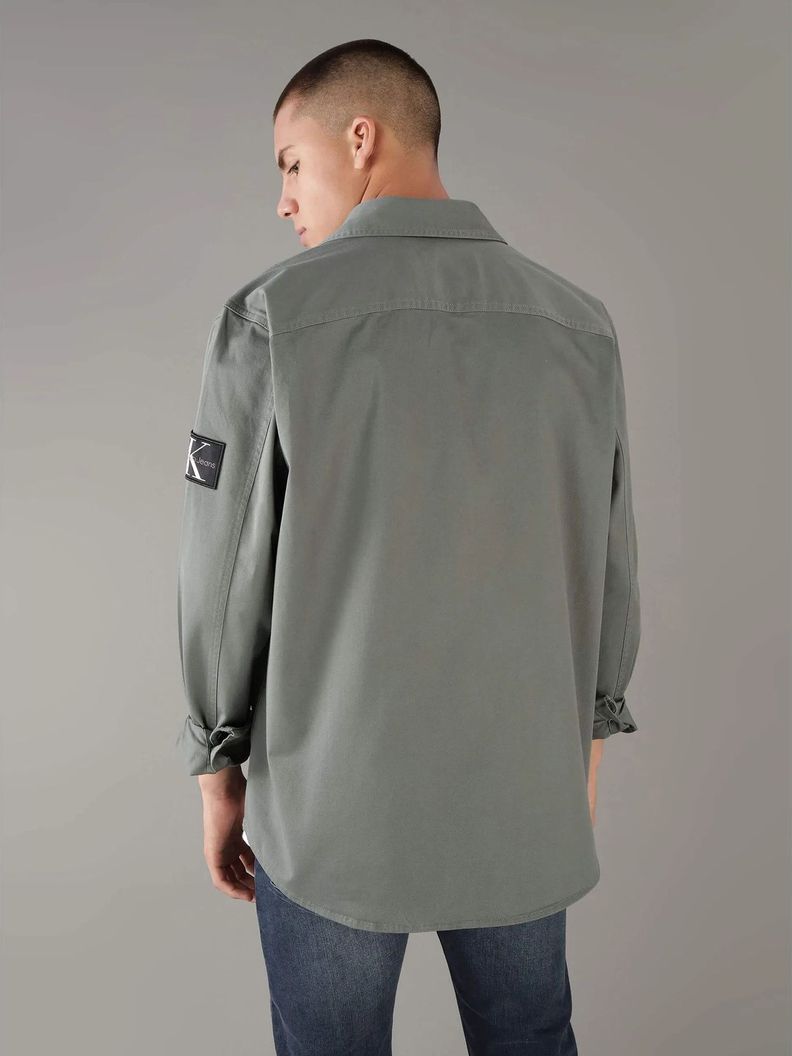Camisa Monologo Badge Relaxed Gris Calvin Klein-2