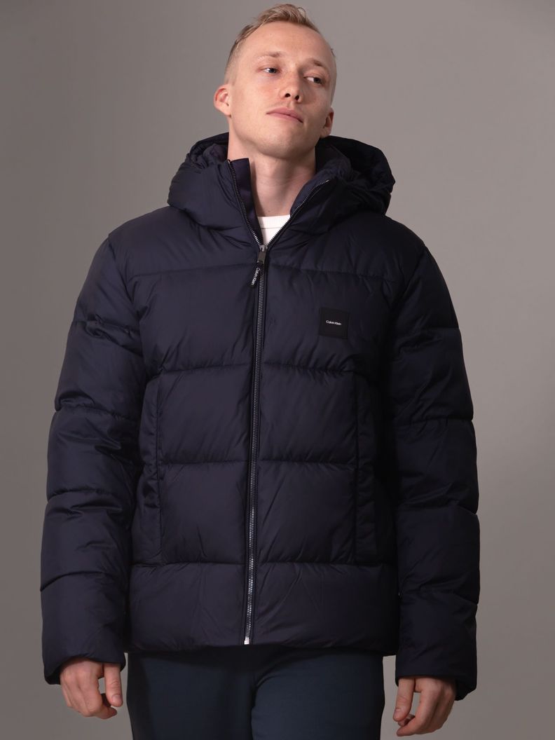 Parka de Gorro Quilt Puffer Azul Calvin Klein-0